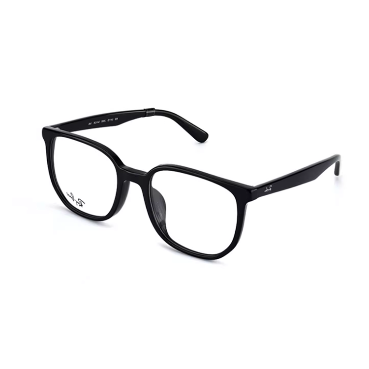 

RayBan Пластиковая оправа для очков квадратной формы унисекс черная, Black