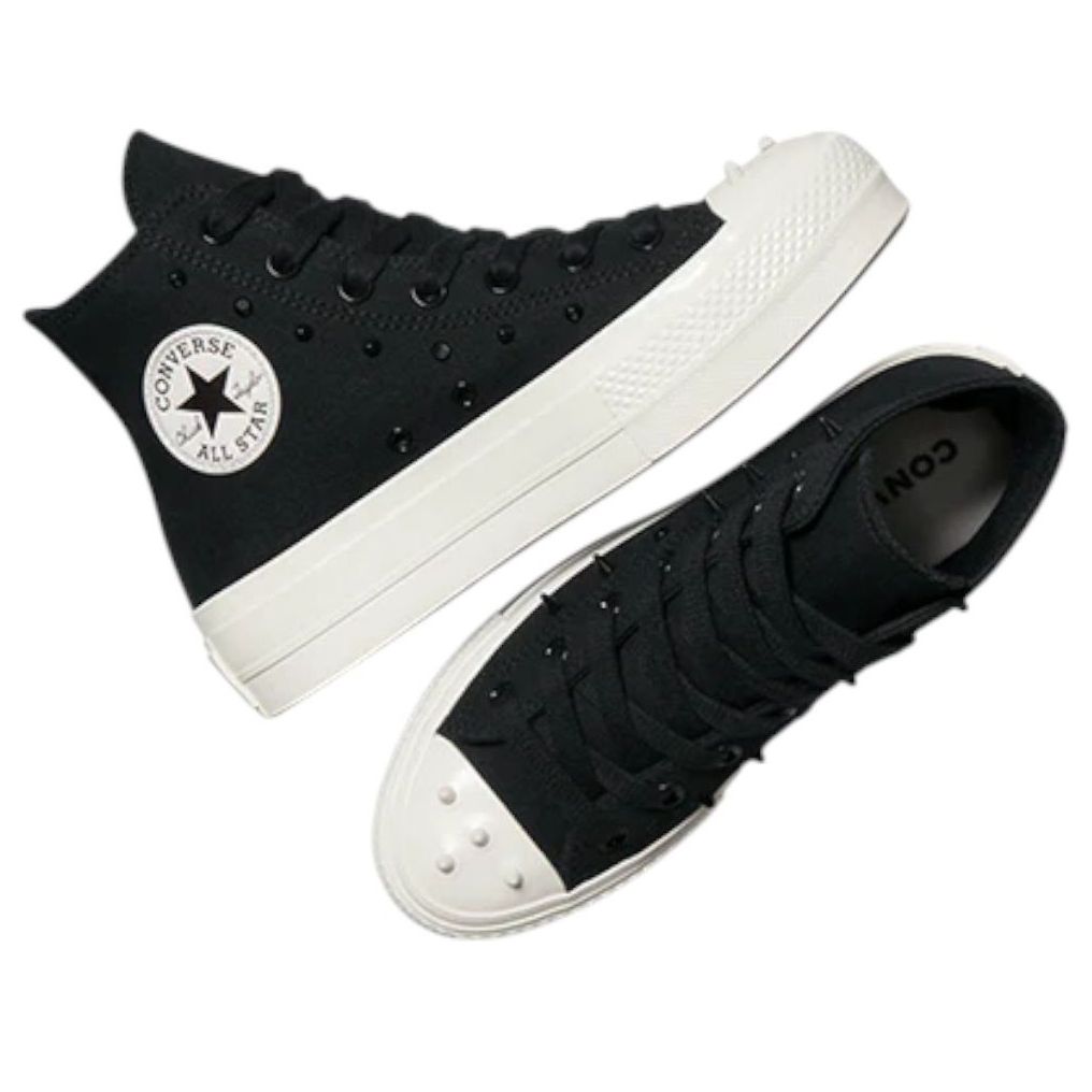 Кроссовки (WMNS) Converse Chuck Taylor All Star Lift Platform Spikes 'Black Vintage White' — фото 3