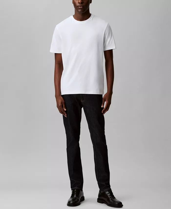 Мужская футболка с коротким рукавом из интерлока Supima Cotton Calvin Klein, белый — фото 2