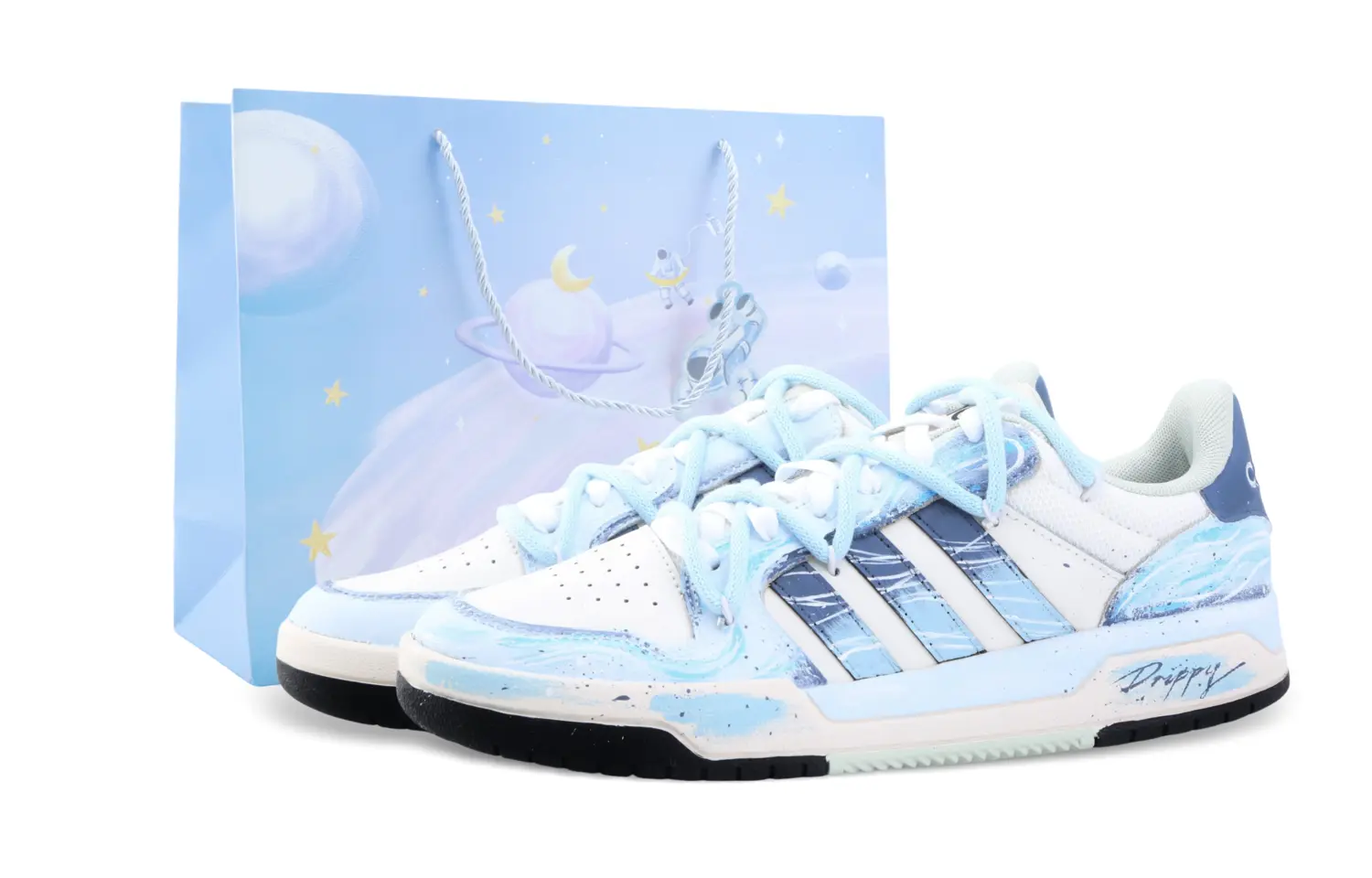 

Adidas Neo Кроссовки для скейтбординга Entrap Drippy Snowfield Abrasion Resistant Low top, унисекс, сине-белый