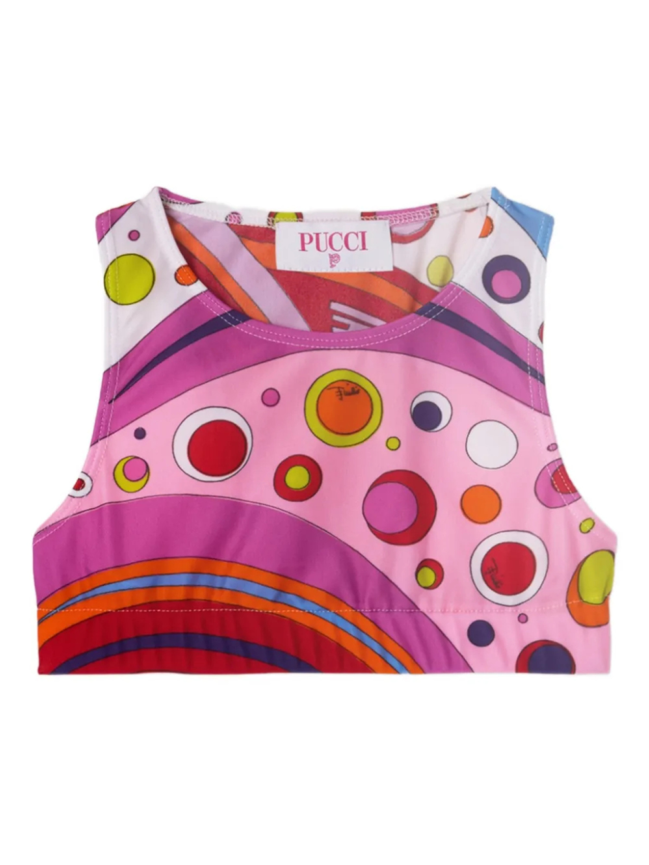 

Укороченный топ Fontane с графическим принтом PUCCI Junior, розовый