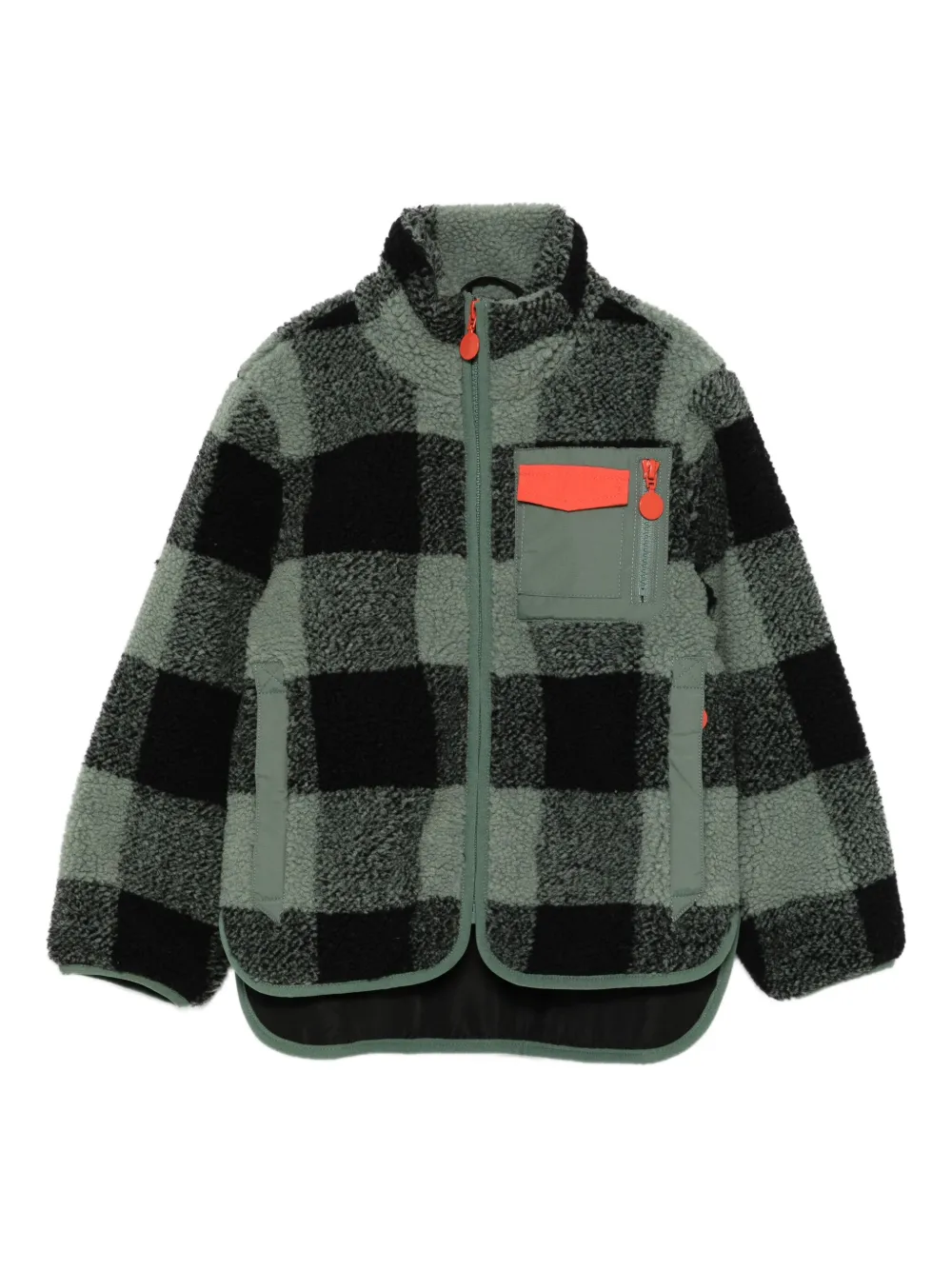 

Клетчатая флисовая куртка Stella McCartney Kids, зеленый