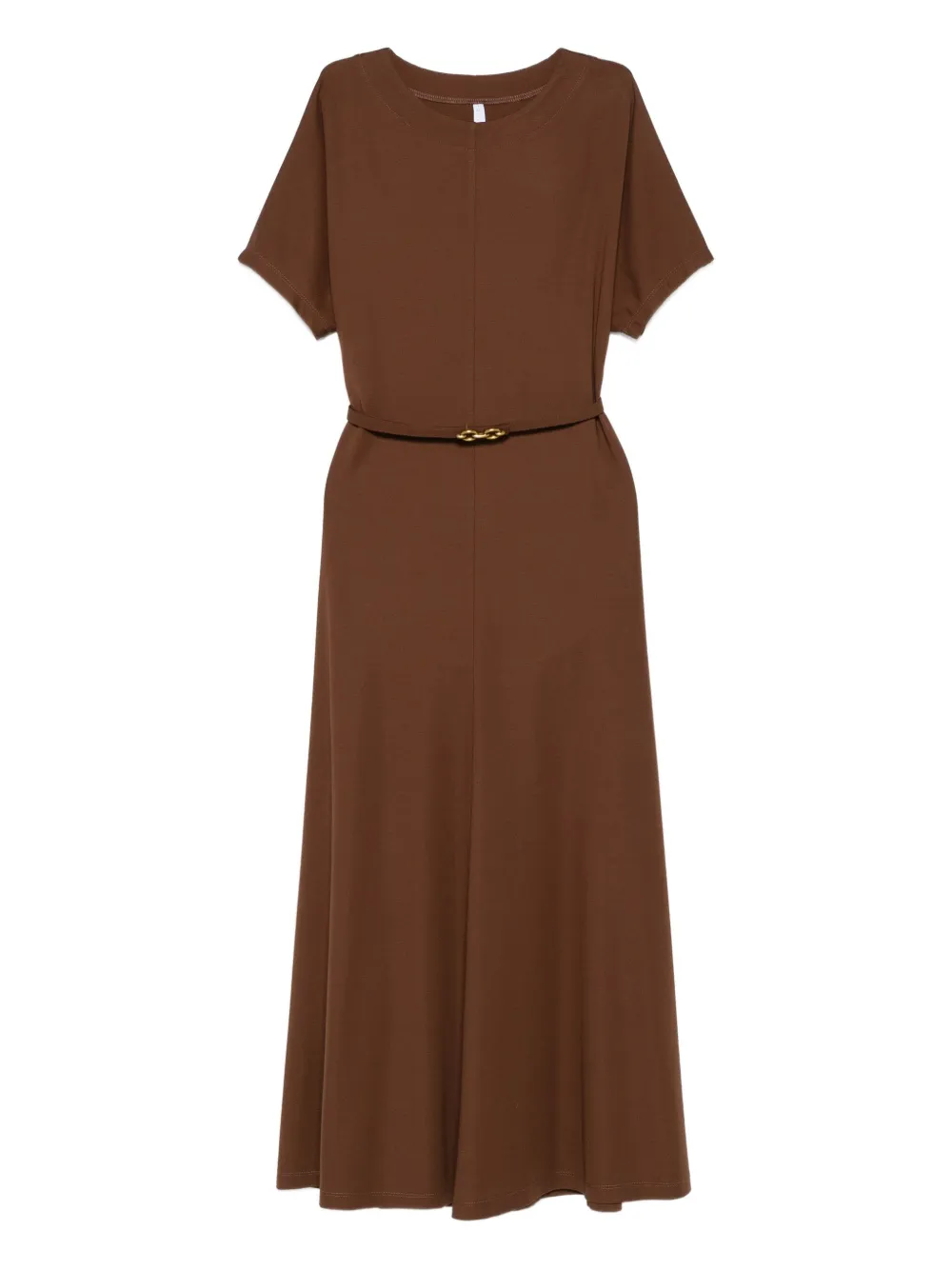 

Платье миди с короткими рукавами и поясом Imperial, коричневый