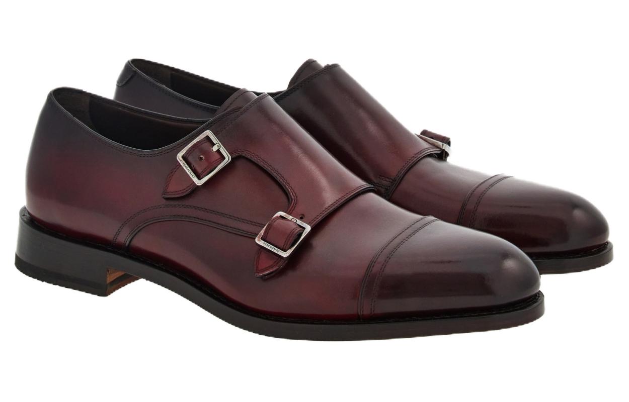 Ferragamo Кожаные классические туфли мужские красные — фото 4
