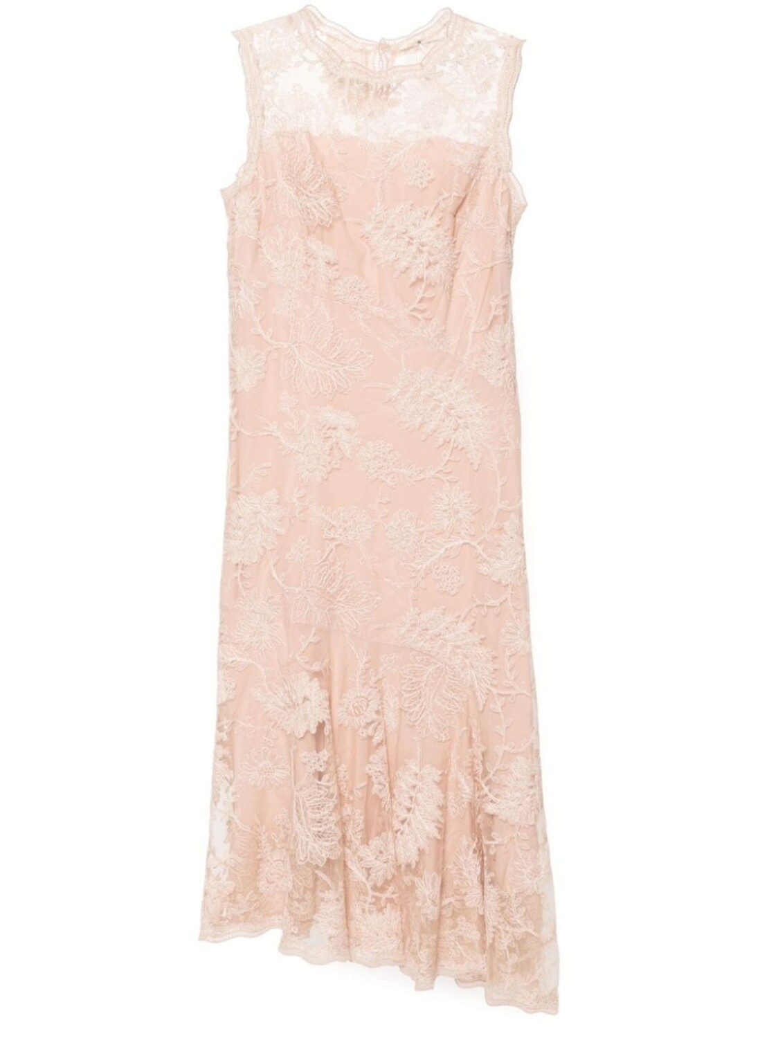 

Ermanno Scervino платье миди из цветочного кружева, розовый