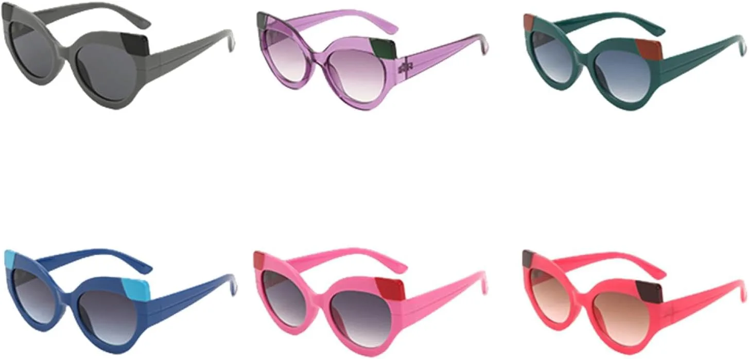 

Солнцезащитные очки в форме «кошачий глаз» с контрастной оправой, защитой от УФ-излучения, многоцветные солнцезащитные очки для активного отдыха TKKTLLT, Green