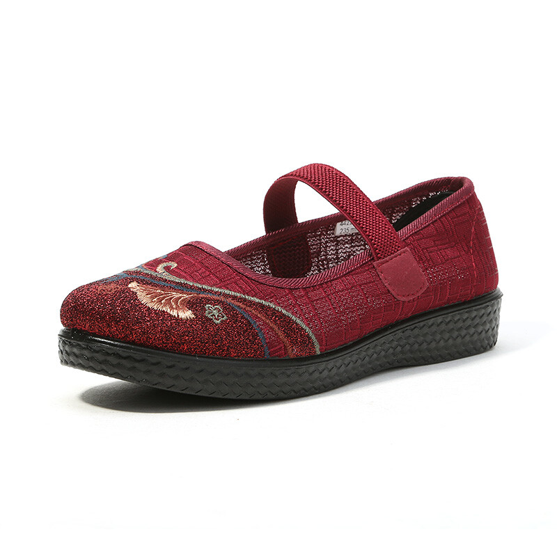 

Туфли женские повседневные Women's Casual Shoes Women's Burgundy Old Meihua, цвет Burgundy