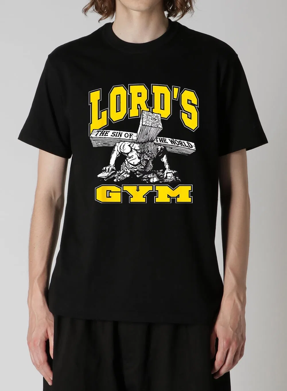 Футболка Generic Lord Gym с графическим принтом «Грех мира», футболка с изображением Иисуса Христа, короткий рукав, круглый вырез, унисекс — фото 4