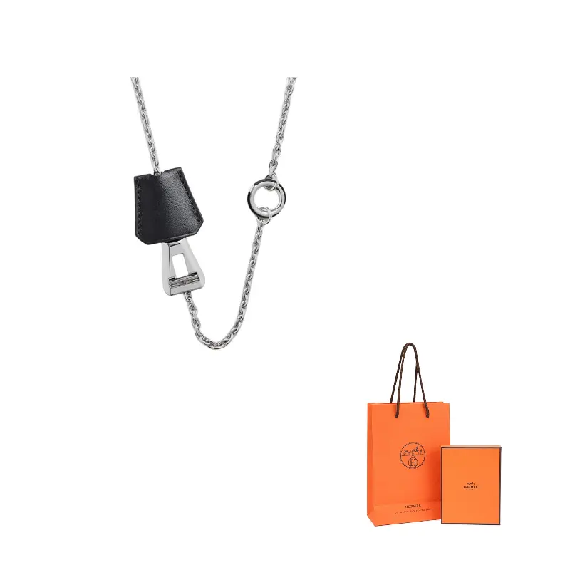 

HERMES Кожаный, металлический, палладиевый, из овчины, кожаные ожерелья мужские silver