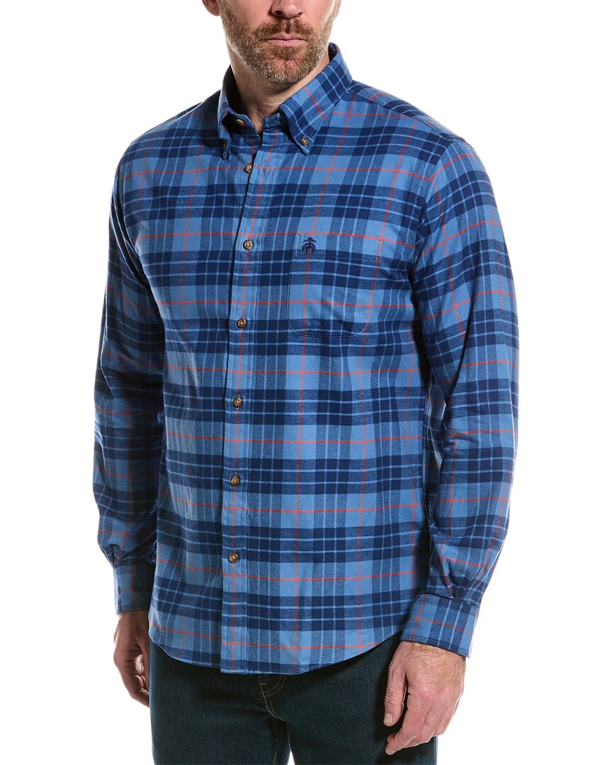 

Рубашка Brooks Brothers Regular Fit из фланели, синий
