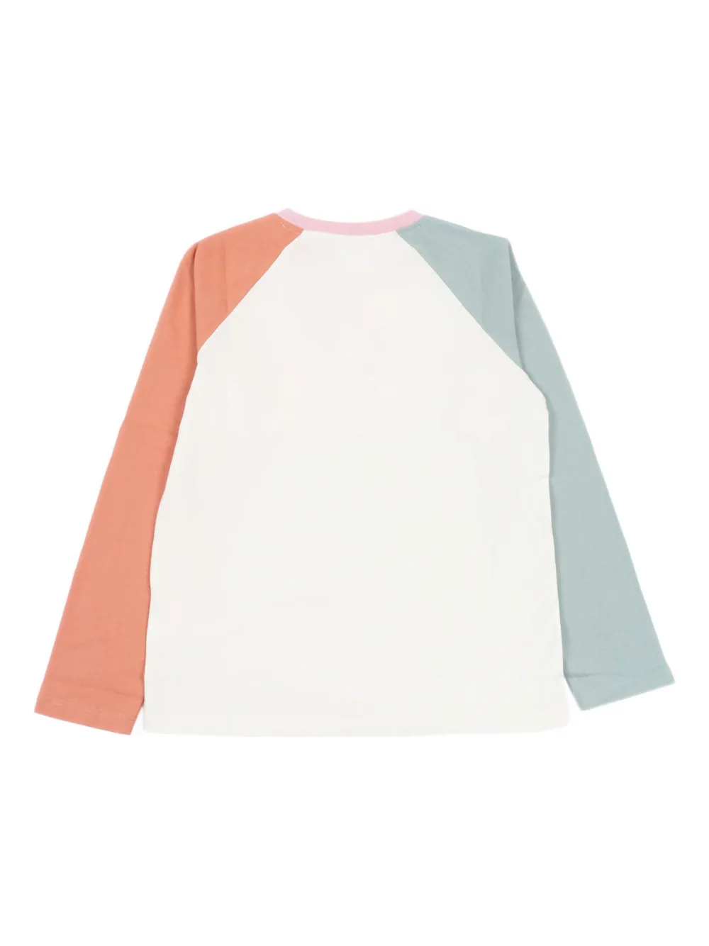 Футболка в технике пэчворк с длинными рукавами Stella Mccartney Kids, белый — фото 2