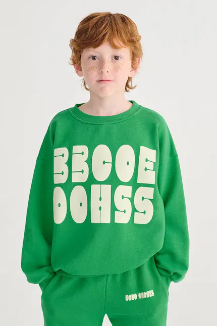 Блуза детская с капюшоном Modern Bobo Choses, зеленый
