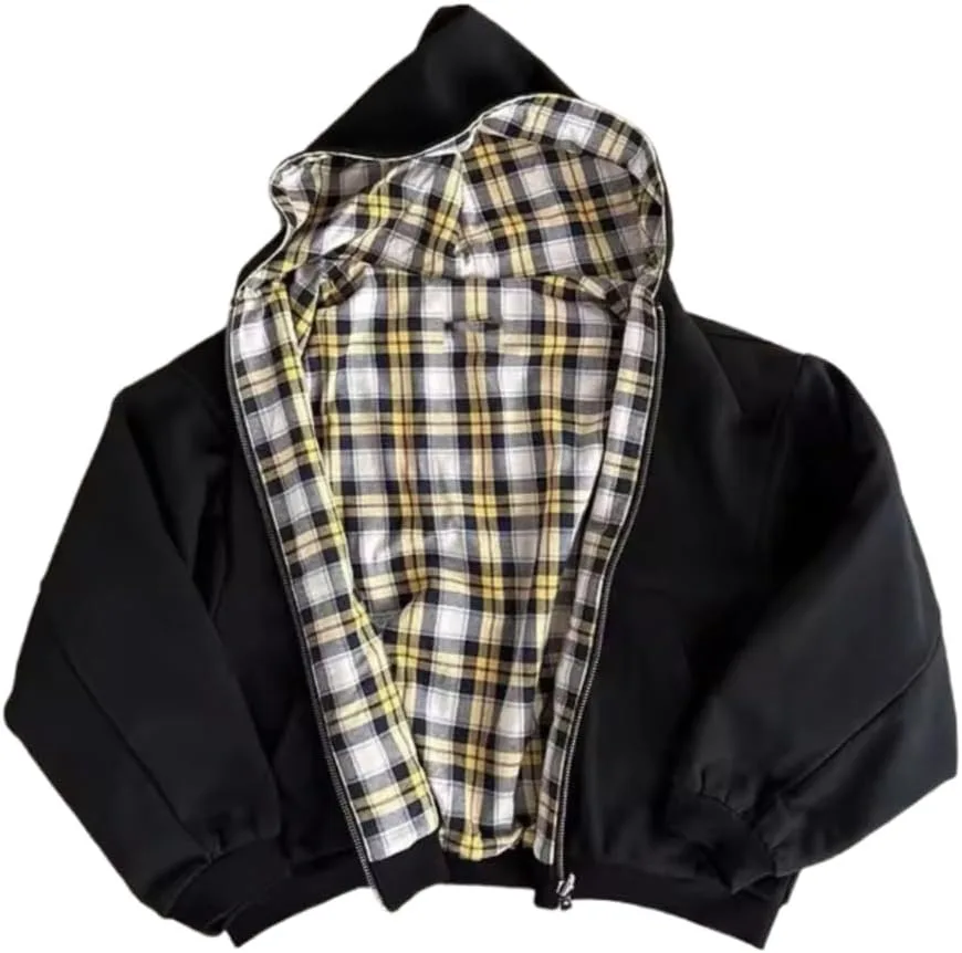 

Мужская худи с молнией Oversize в клетку kiobrvhe