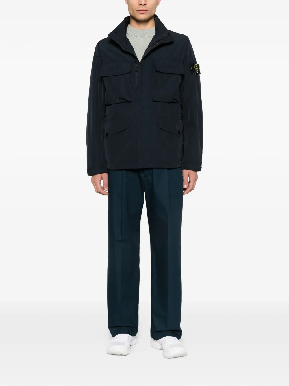 Рифленый свитер с круглым вырезом Stone Island, зеленый — фото 2