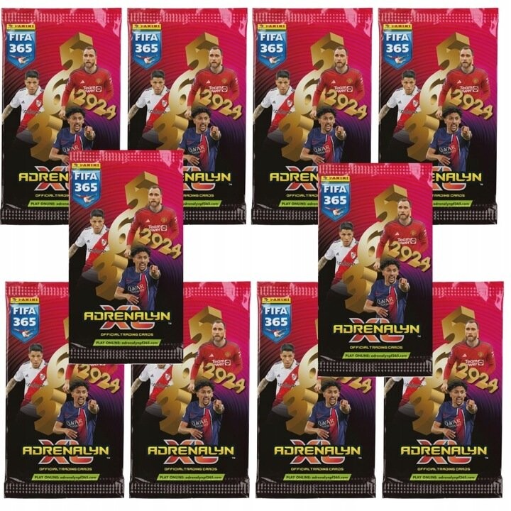 

FIFA 365 2024, пакетики, карточки FIFA, Панини, 60 футбольных карточек, Adrenalyn XL Panini