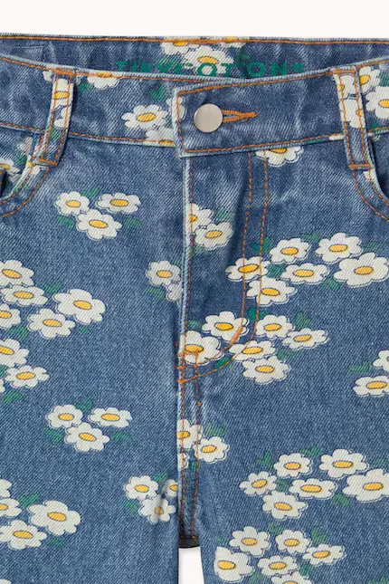 Джинсы colorful denim Blossoms Denim Jeans Tinycottons, синий — фото 4