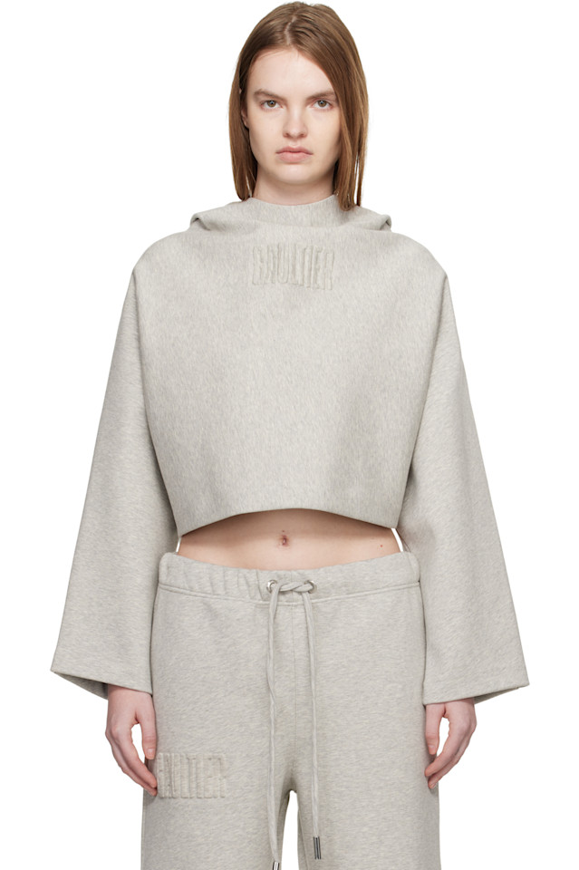 

Jean Paul Gaultier Серая толстовка с капюшоном "The Embossed Gaultier"