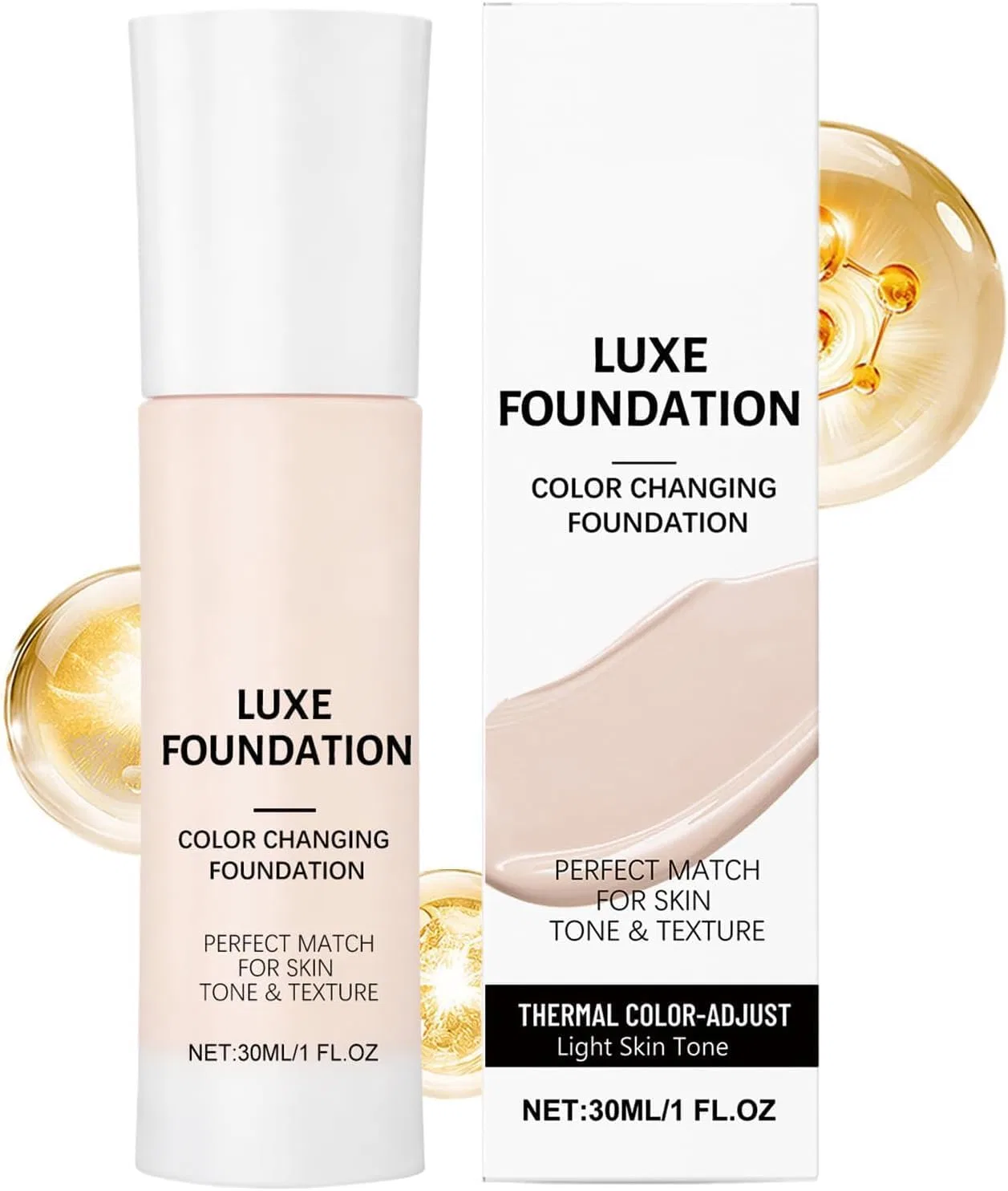 Тональное средство Color-Changing Liquid Foundation, самоподстраивающийся, Generic, 30 мл, светлый тон кожи