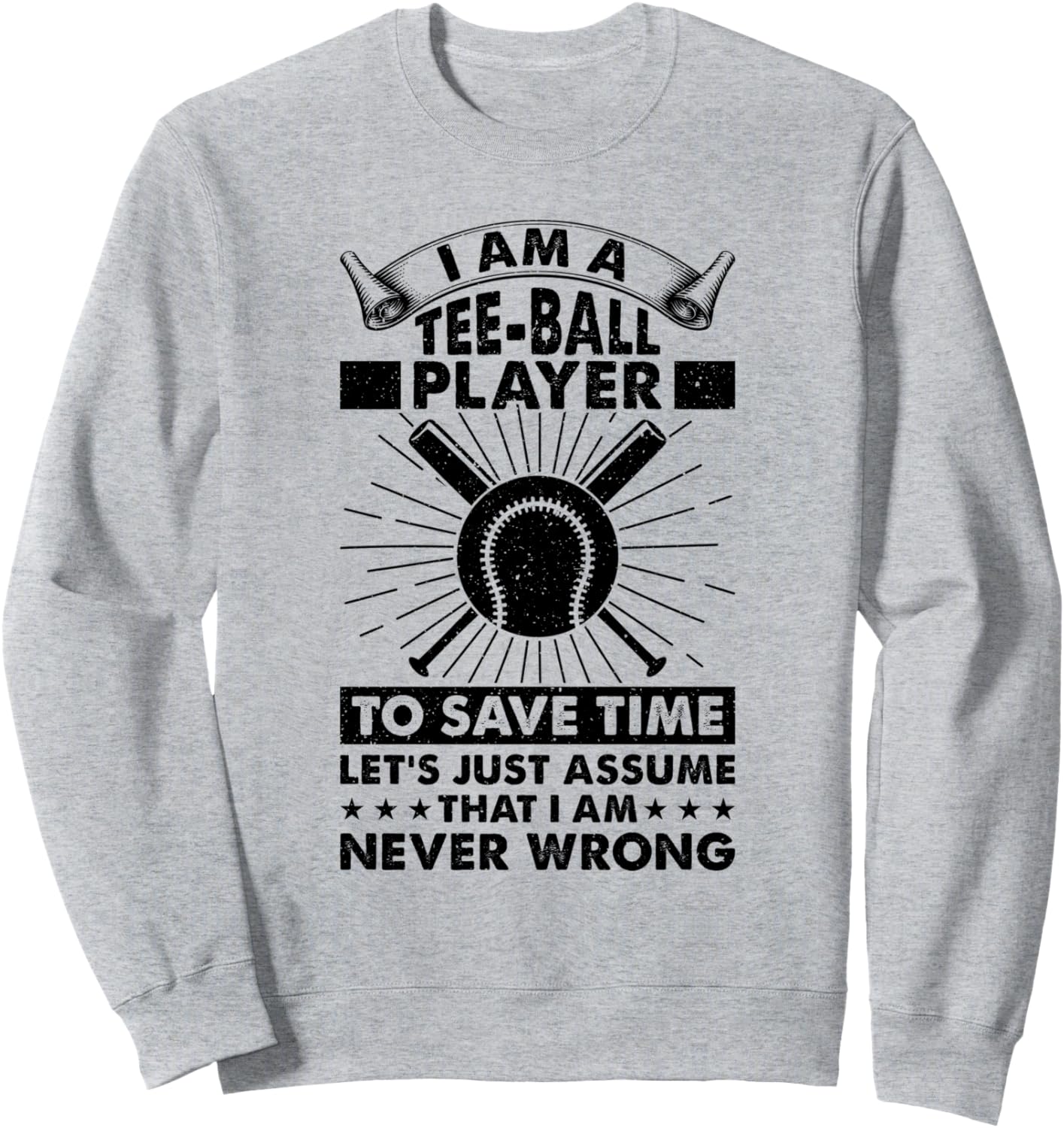 

Толстовка Funny Teeball Quotes, серый