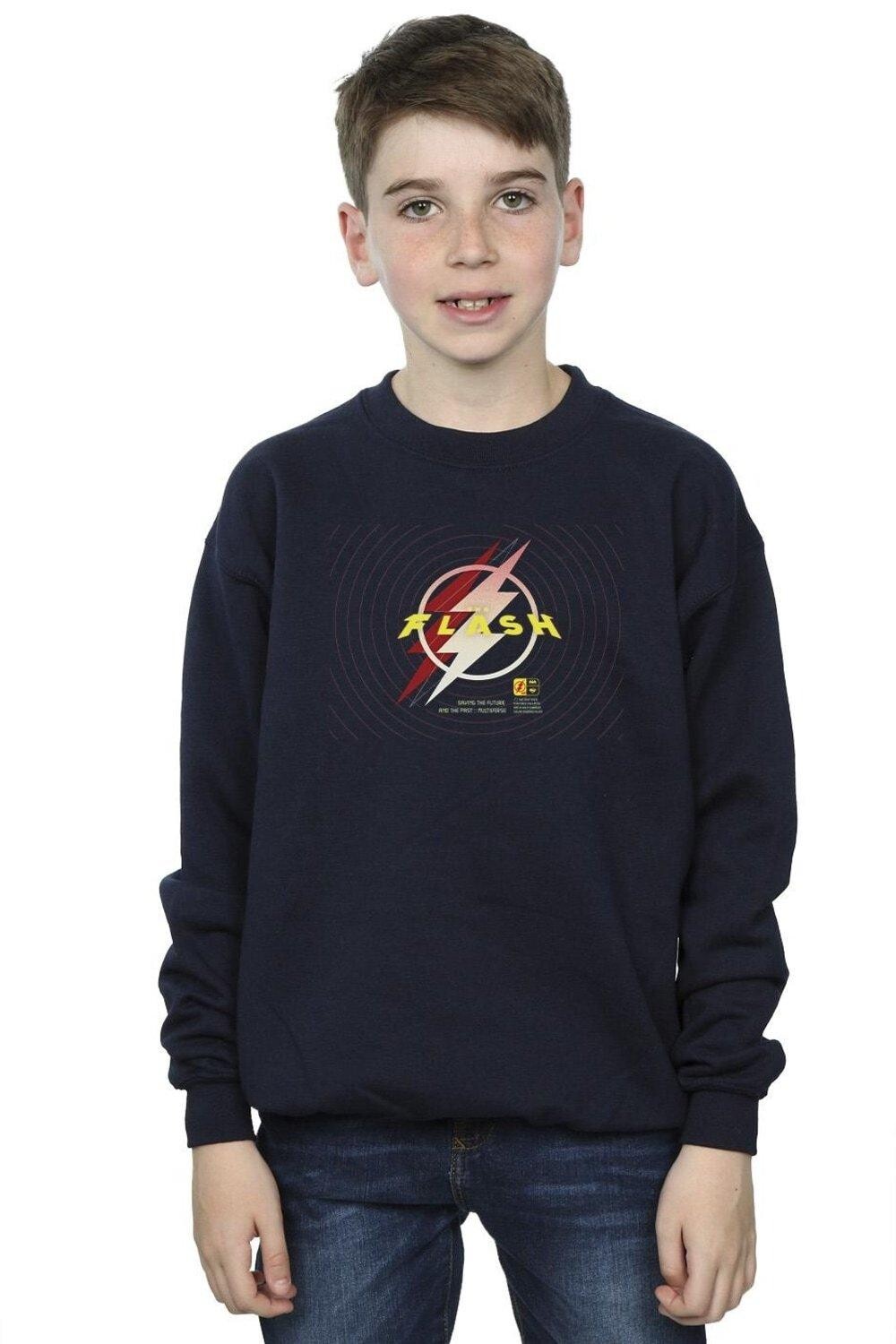 

Толстовка с логотипом Flash Lightning DC Comics, темно-синий