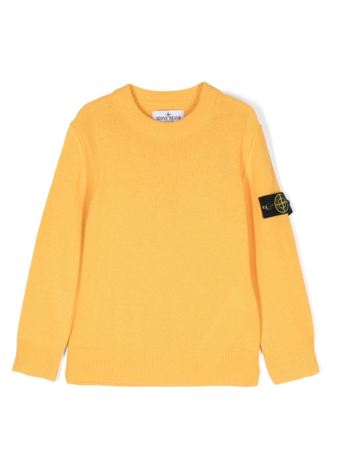 

Stone Island Junior джемпер с нашивкой Compass, желтый