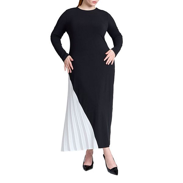 

Женское платье макси с плиссировкой Plus Size Eloquii