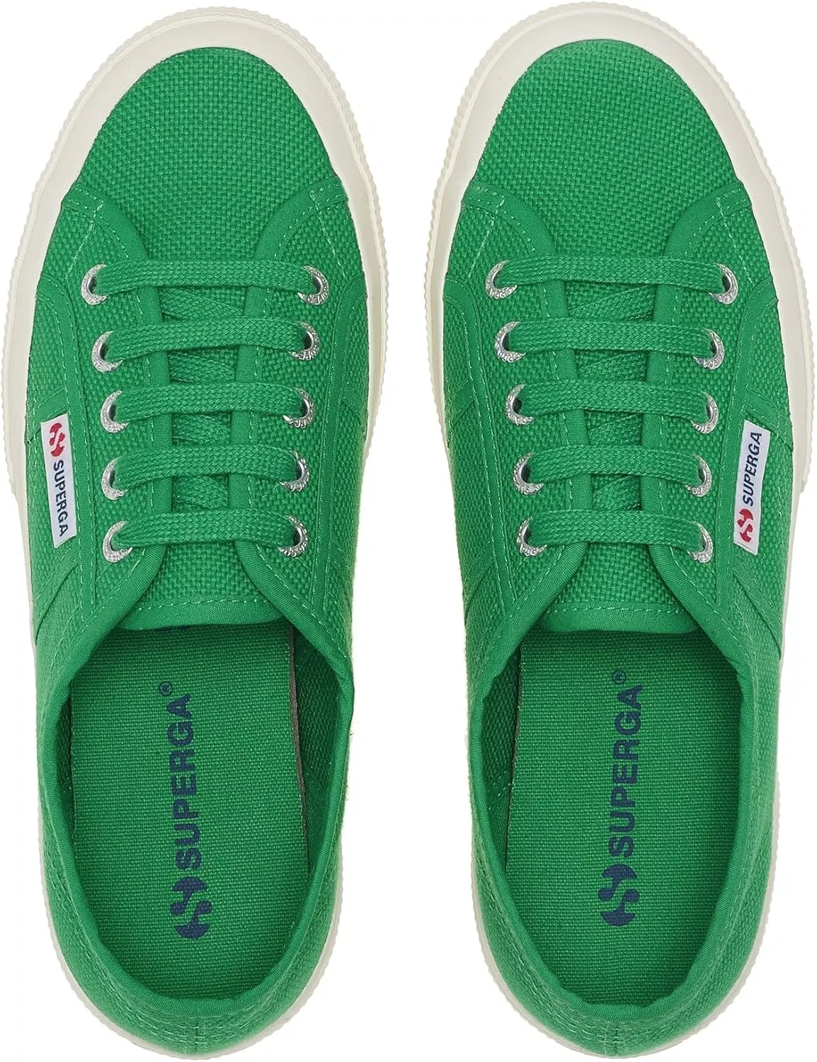 Детские кроссовки Superga Unisex 2750-jcot Classic для юных спортсменов, Dark Greygreen Avorio — фото 4