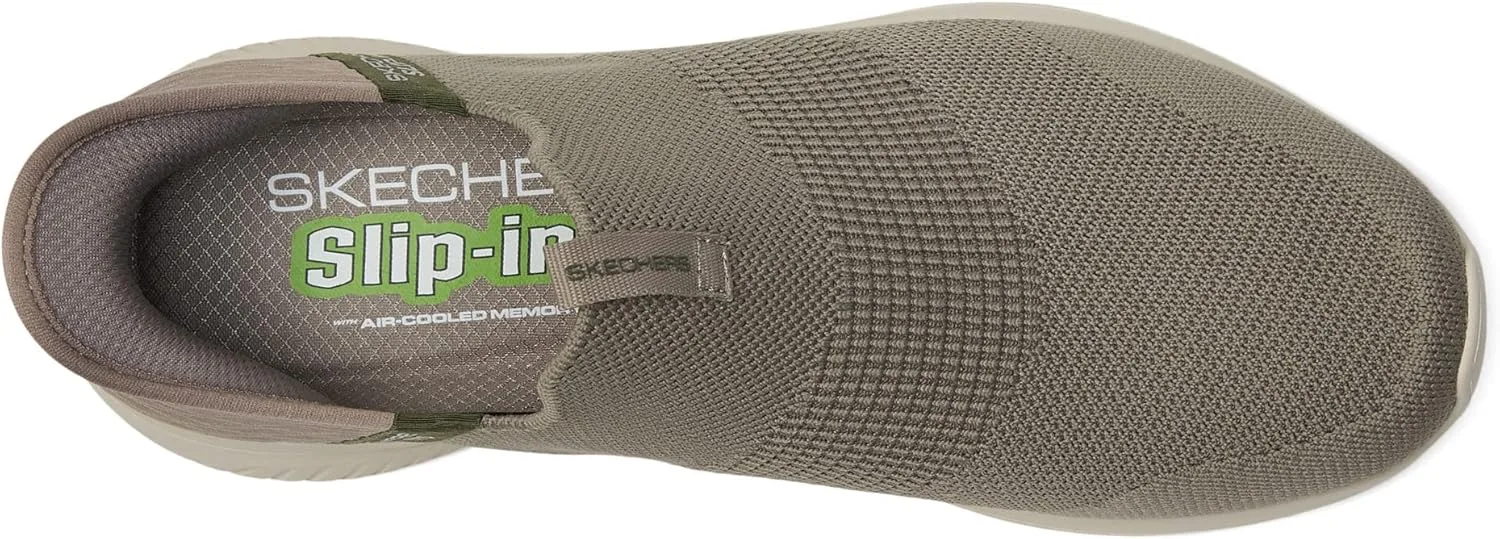 Мужские кроссовки Skechers, спортивная обувь, коричневый/оливковый — фото 2