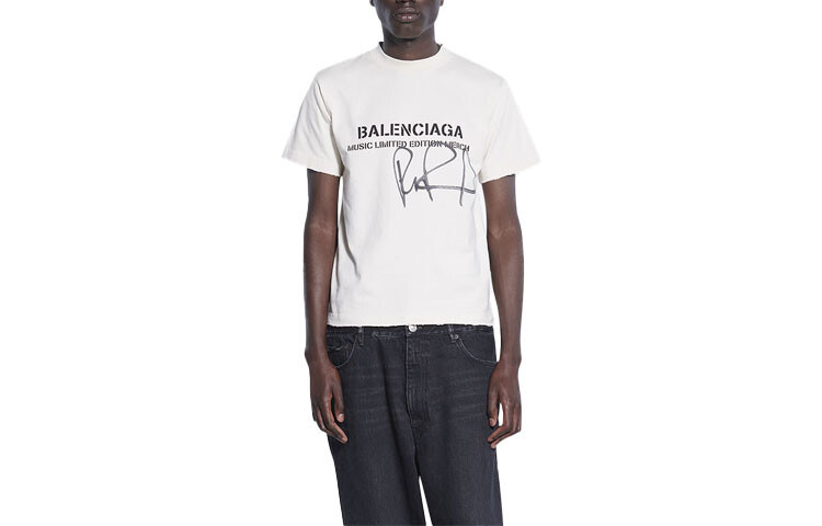 

Футболка RuPaul Small Fit Balenciaga, кремовый