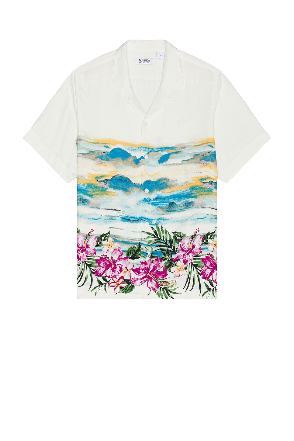 

Рубашка для кемпинга с узором "Гибискус" Original Penguin, bright white