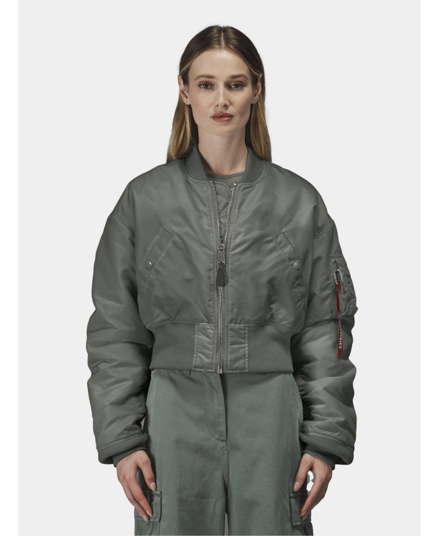 

Женская укороченная летная куртка Ma-1 W Alpha Industries, Field gray