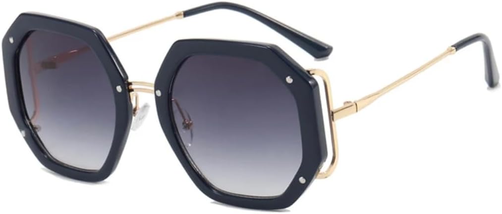 

Солнцезащитные очки с защитой UV400 | Увеличенная металлическая оправа | для женщин и мужчин, для занятий спортом на открытом воздухе и вождения DSVIGF, Dark Blue Gray