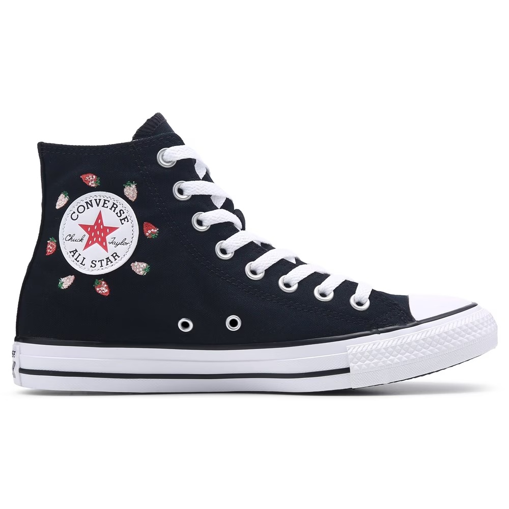 Кеды Chuck Taylor All Star высокие от Converse, черный/красные клубники — фото 2