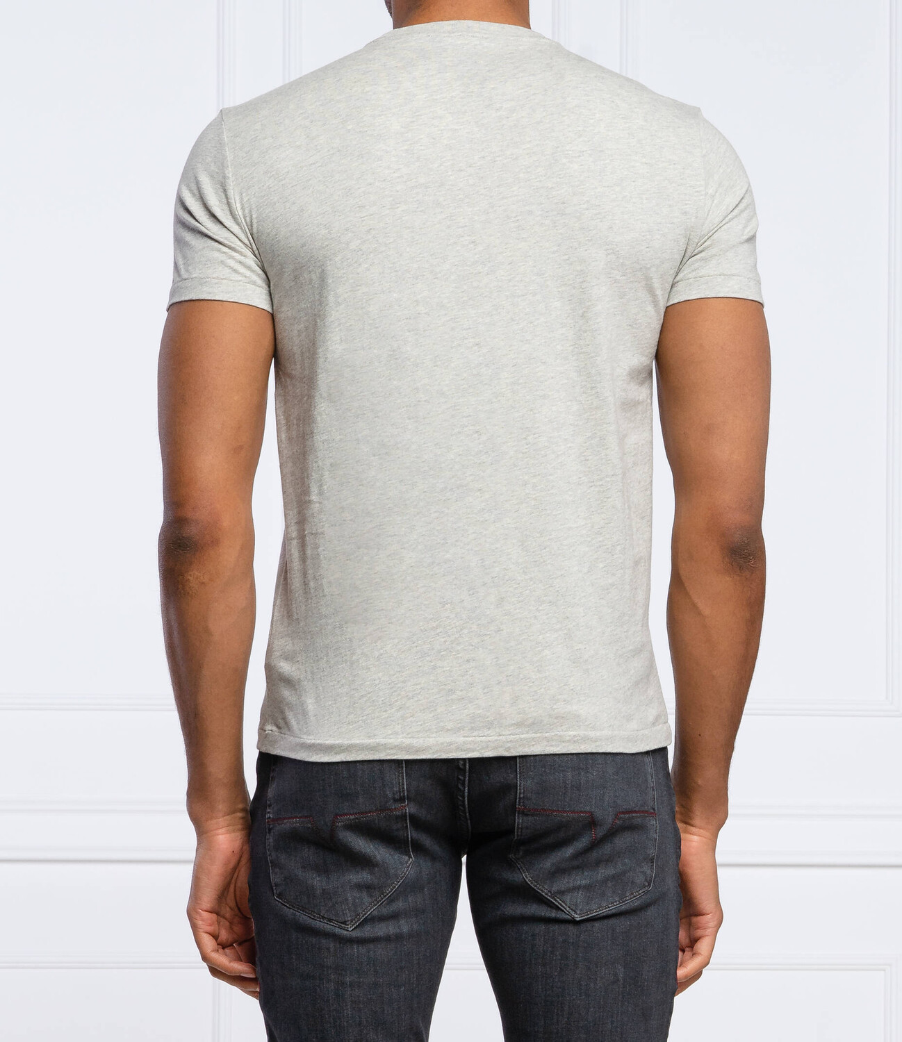 Футболка POLO RALPH LAUREN slim fit, серый — фото 3