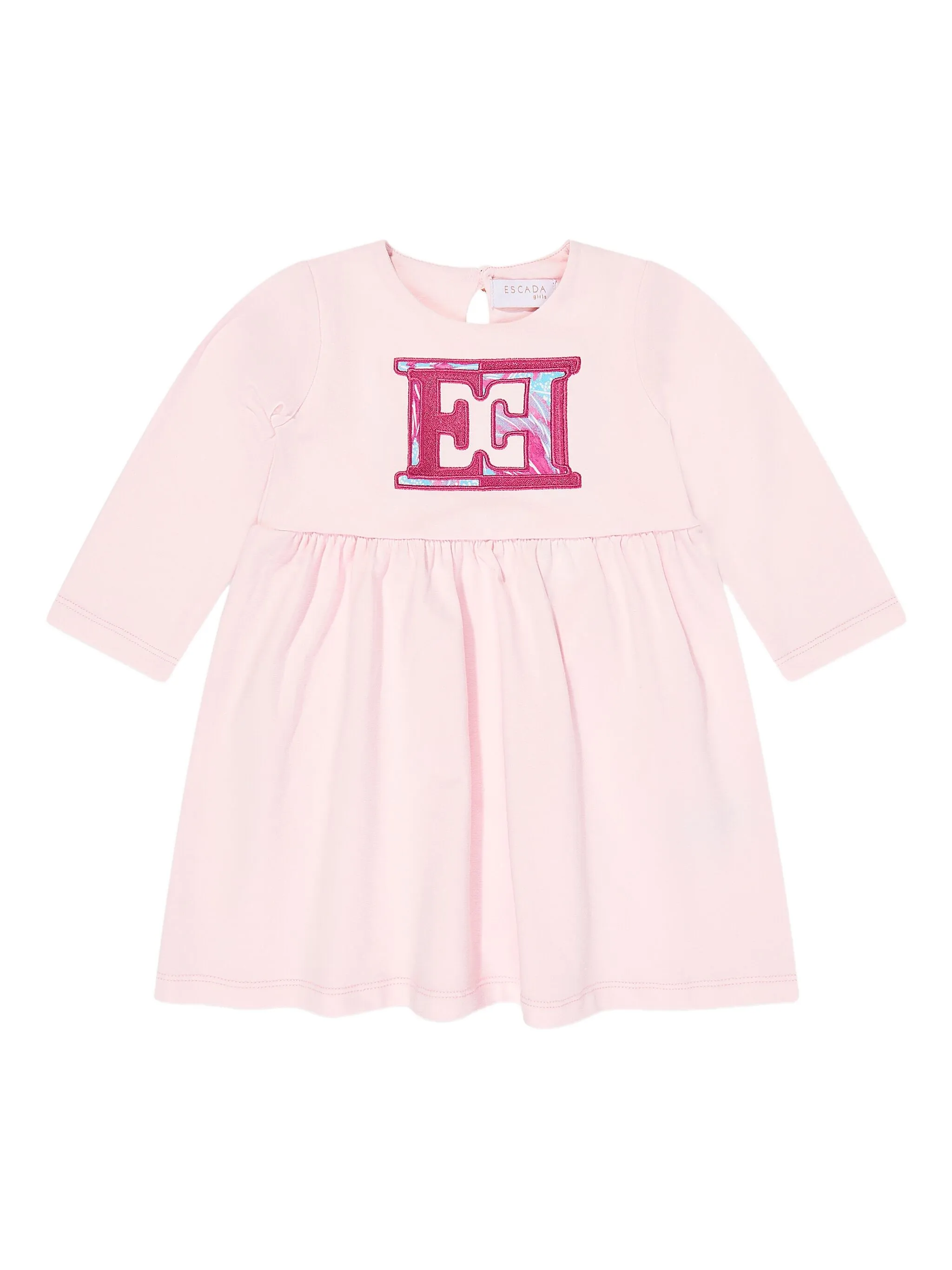 

Платье с вышитым логотипом Escada Kids, розовый