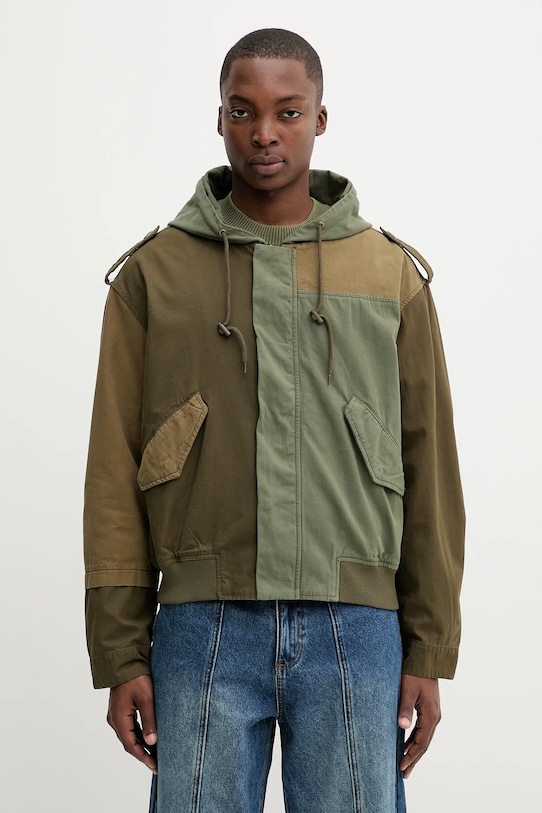 

Хлопковая куртка MILITARY PATCHES Desigual, зеленый