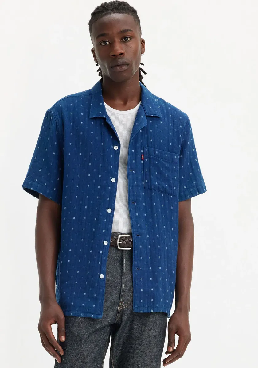 

Рубашка Levi's с короткими рукавами "THE SUNSET CAMP SHIRT", цвет Grid Indigo Double C