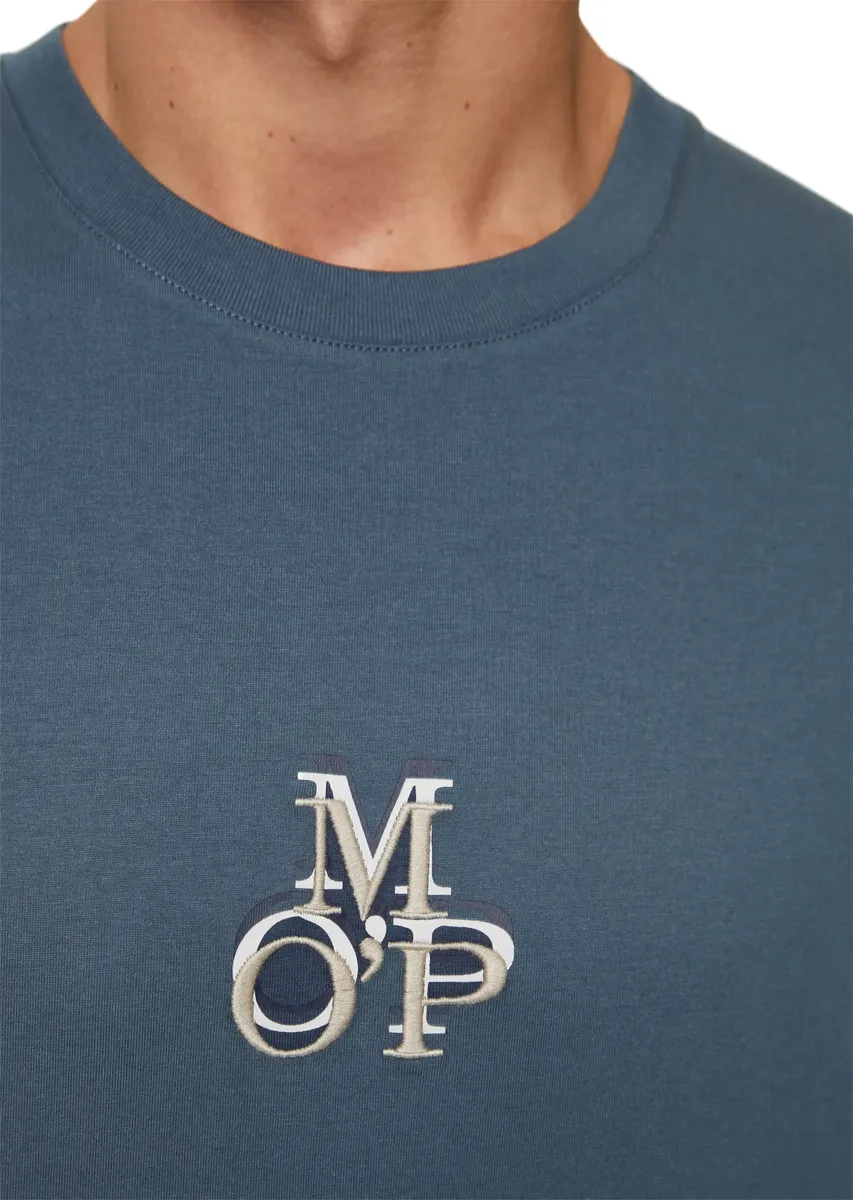 

Футболка Marc O'Polo из мягкого одиночного трикотажа с фирменной вышивкой, цвет Moon Stone