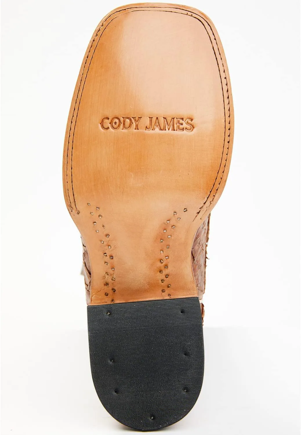 

Мужские западные сапоги Cody James из экзотической кожи пираруку с широкой квадратной ноской - Bbme-119, коричневый