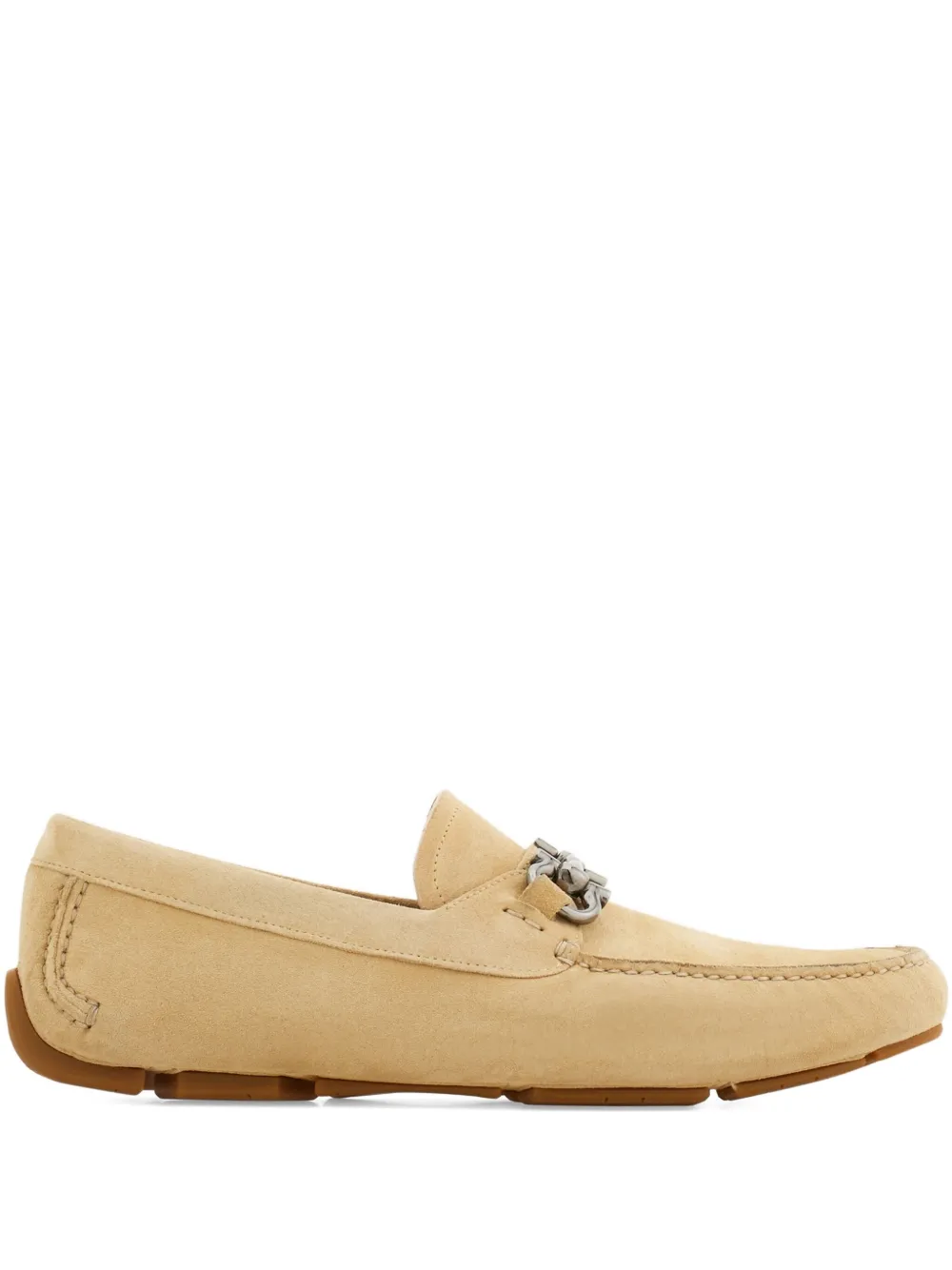 

Замшевые лоферы Ferragamo, нейтральный