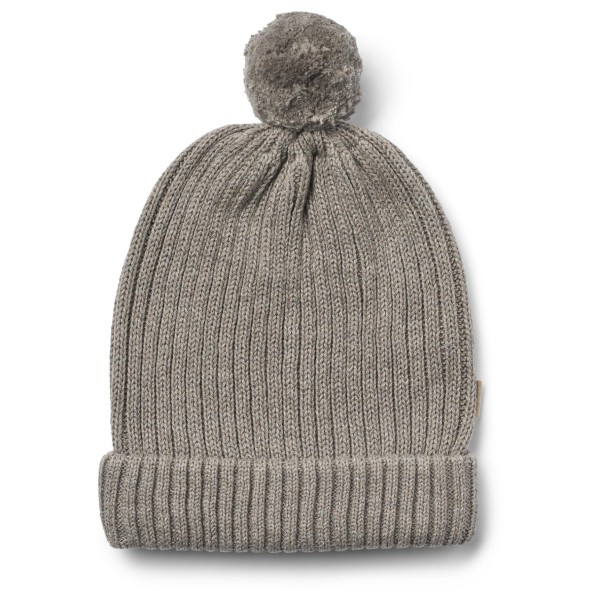 

Детская вязаная шапка Альфи - шапка Wheat, серый