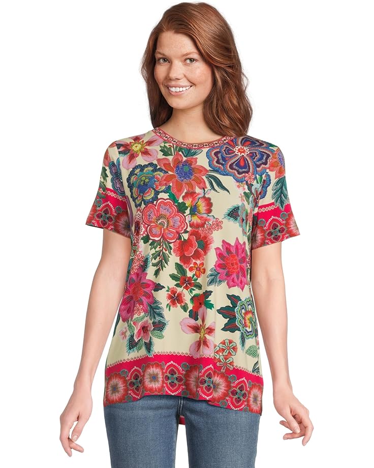 

Футболка Johnny Was The Janie Favorite Short Sleeve Crew Neck Tee- Kal, цвет Kallie Scarf