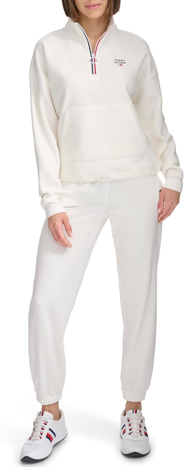 

Женская флисовая толстовка Tommy Hilfiger с застежкой-молнией Quarter Zip, Eggshell