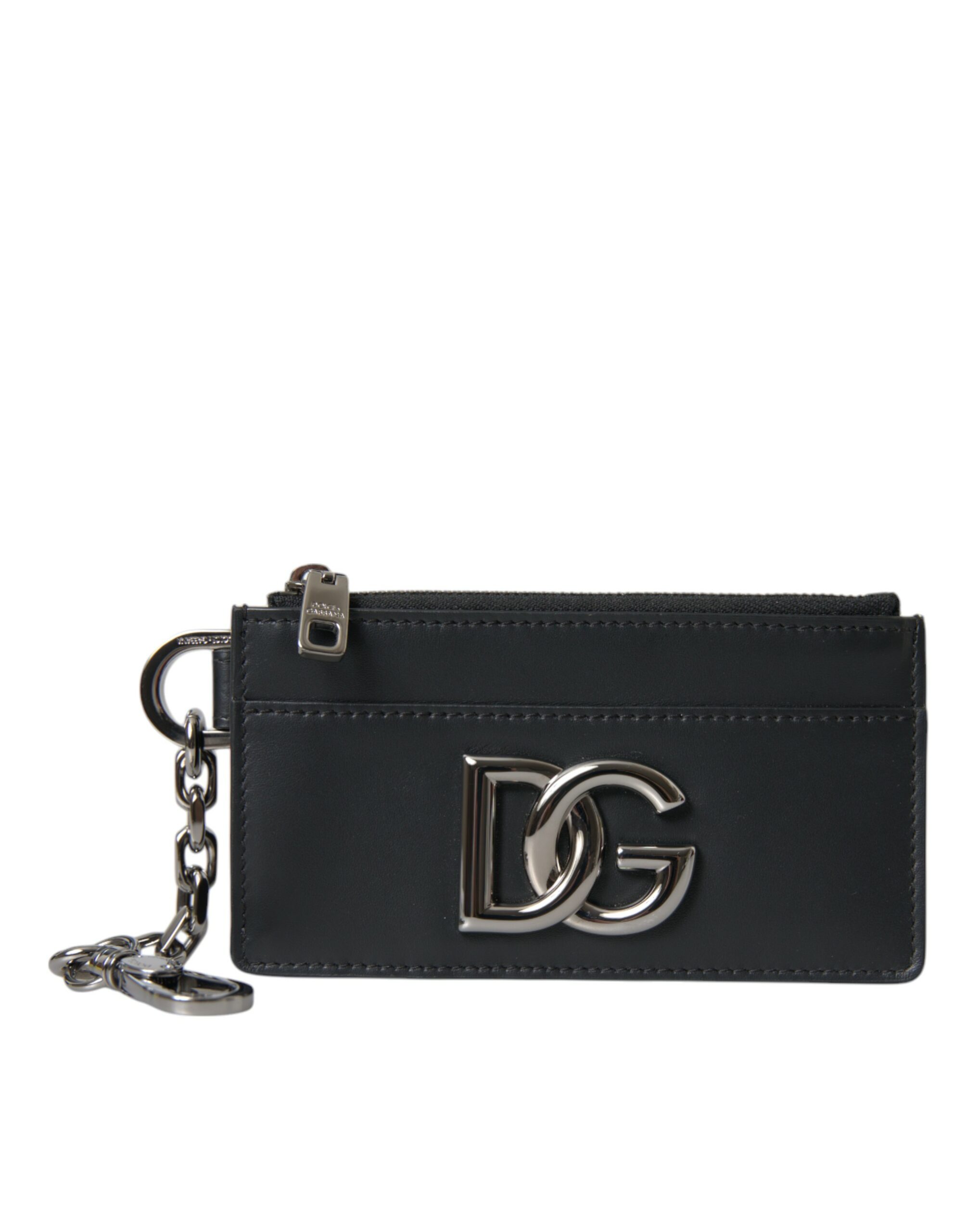 

Кошелек для карт из черной телячьей кожи с логотипом DG для мужчин Dolce & Gabbana