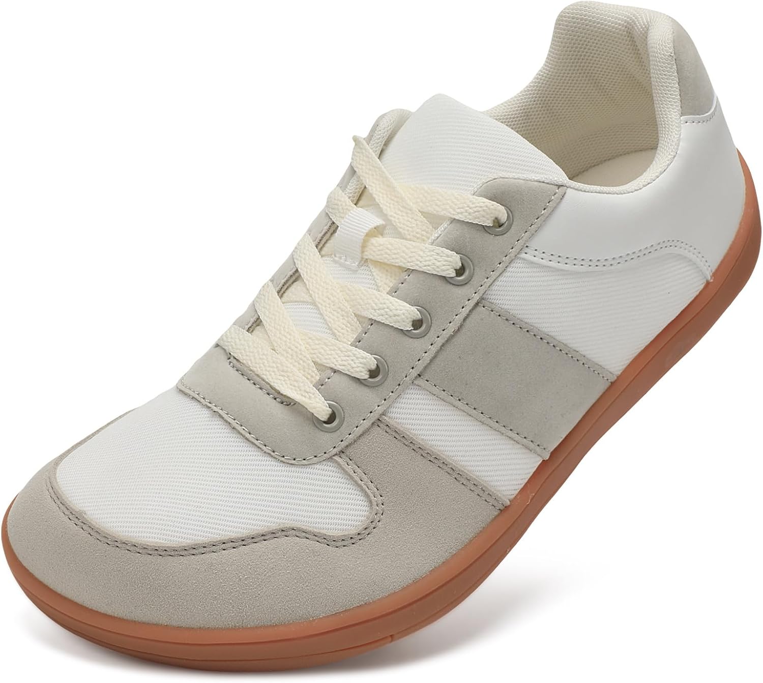 

Кроссовки Grand Attack Barefoot для женщин и мужчин с широкой носочной частью, минималистичный стиль, нулевая разница высоты, модные прогулочные кроссовки, белый/серый