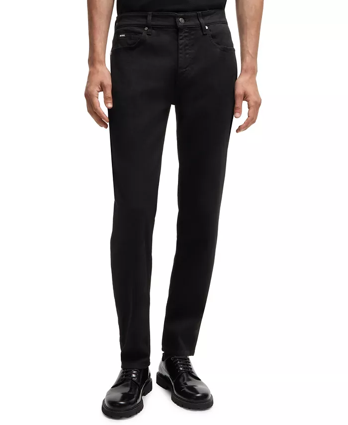

Мужские черные супермягкие джинсы Regular Fit Hugo Boss, черный