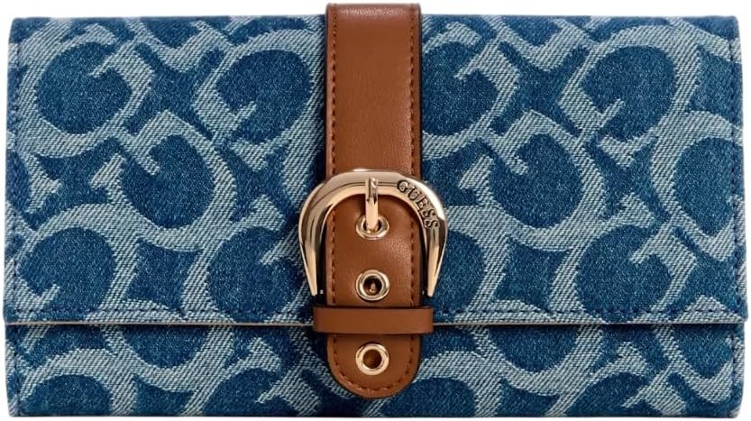 

GUESS Factory женский кошелек-клатч Kaline Denim Logo Slim