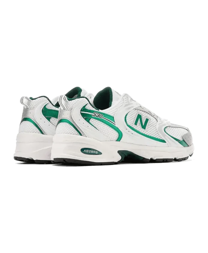 Белые зеленые кроссовки Nightwatch New Balance, серый — фото 3