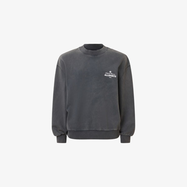 

Свитшот с принтом Allsaints Soleil из хлопка, черный
