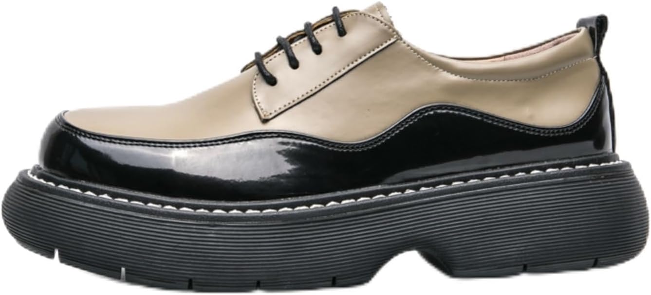 

Мужские двухцветные массивные туфли, стильные повседневно-офисные - модная обувь для прогулок по городу, рабочих дней и ежедневных поездок Aokisx, хаки